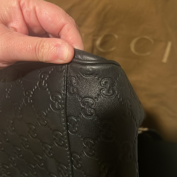 Gucci Guccissima Authentic Horsebit black Emily versatile large bag and dustbag - Picture 16 of 17